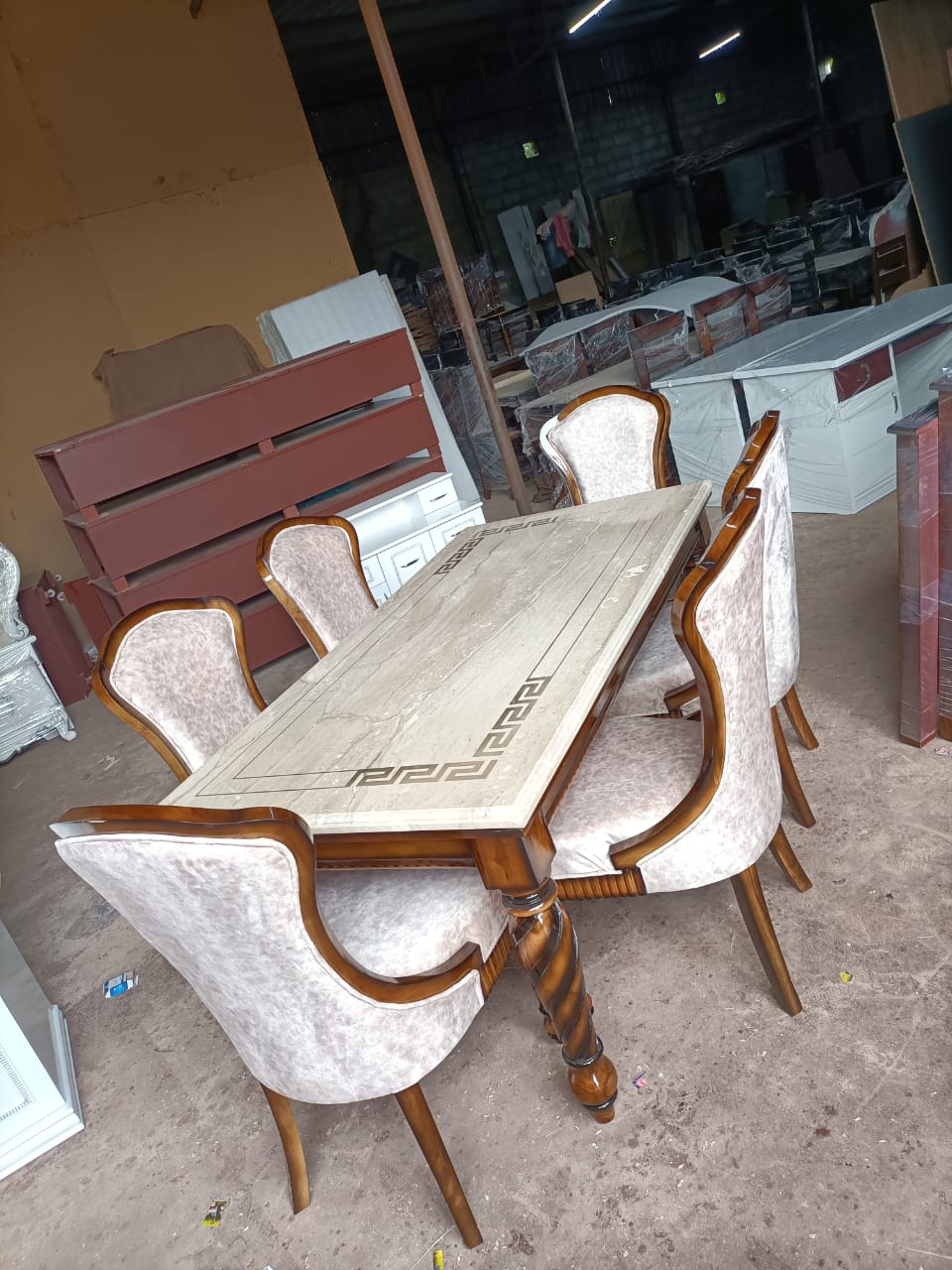 6 Seater ONYX Marble Dinning Sets