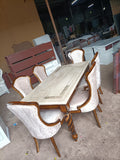 6 Seater ONYX Marble Dinning Sets