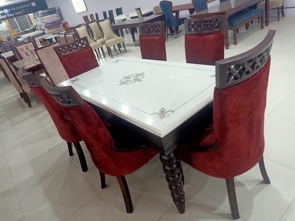 6 Seater ONYX Marble Dinning Sets