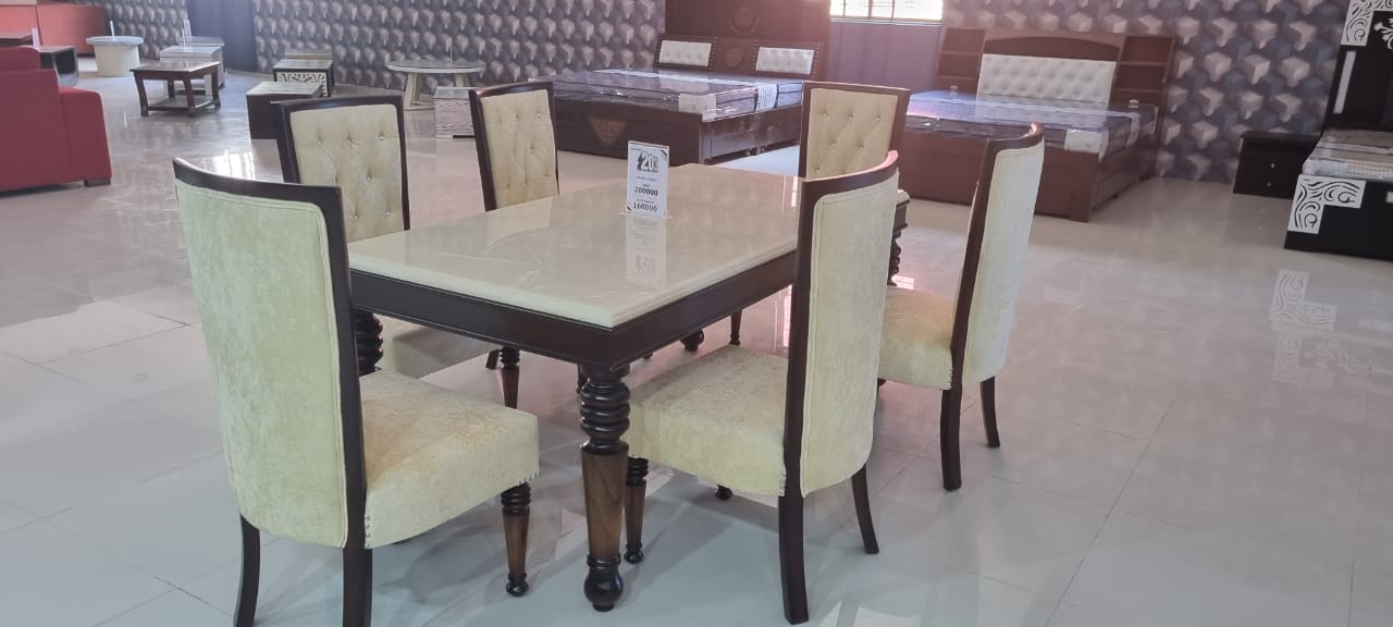6 Seater ONYX Marble Dinning Sets