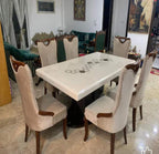 6 Seater ONYX Marble Dinning Sets
