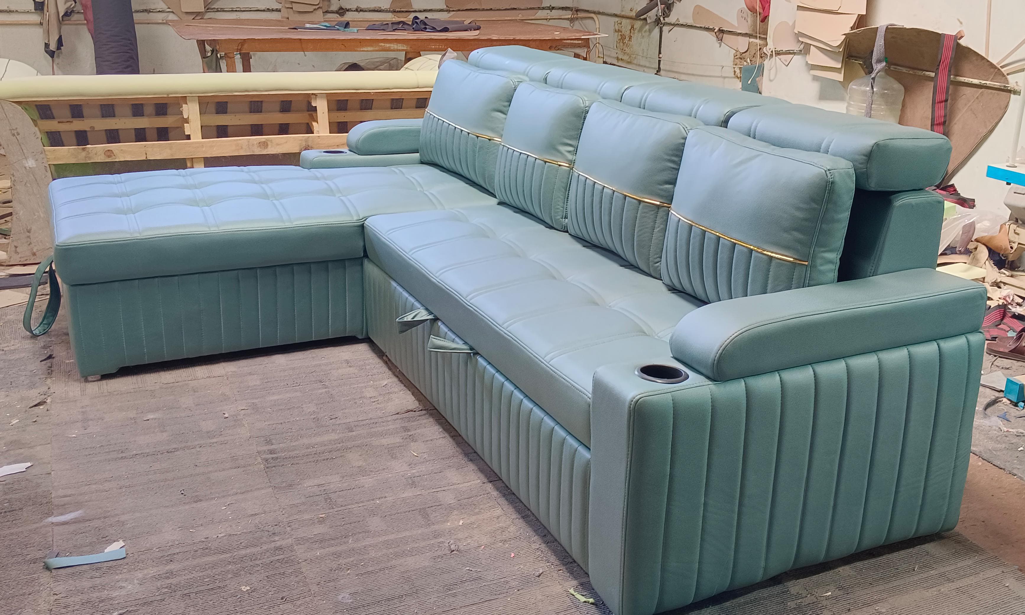 3 Seater Sofa Cum Bed and Storage Lounger