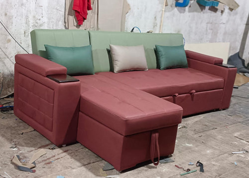 3 Seater Sofa Cum Bed and Storage Lounger